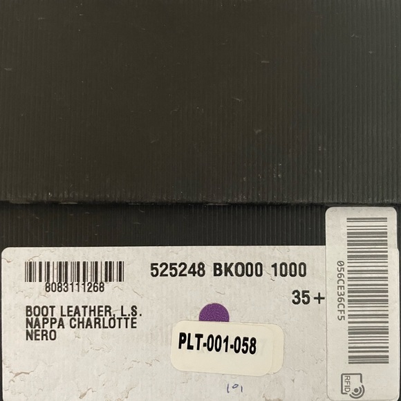 Gucci leather knee high boots with crystallized rhinestones at heel. - Picture 12 of 12